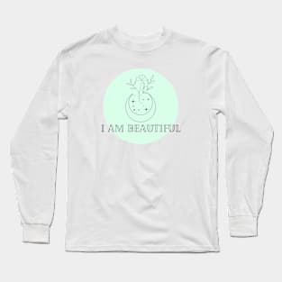 Affirmation Collection - I Am Beautiful (Green) Long Sleeve T-Shirt